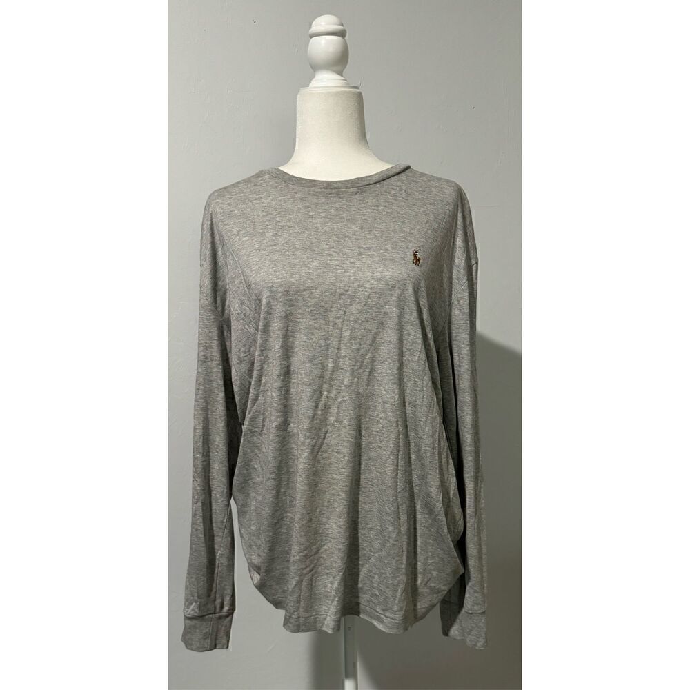 Polo Ralph Lauren gray long sleeve top M